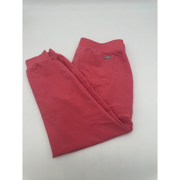 Figs Scrubs Bottoms Technical Collection Sz L Pockets & Elastic Band Orange - Picture 2 of 9